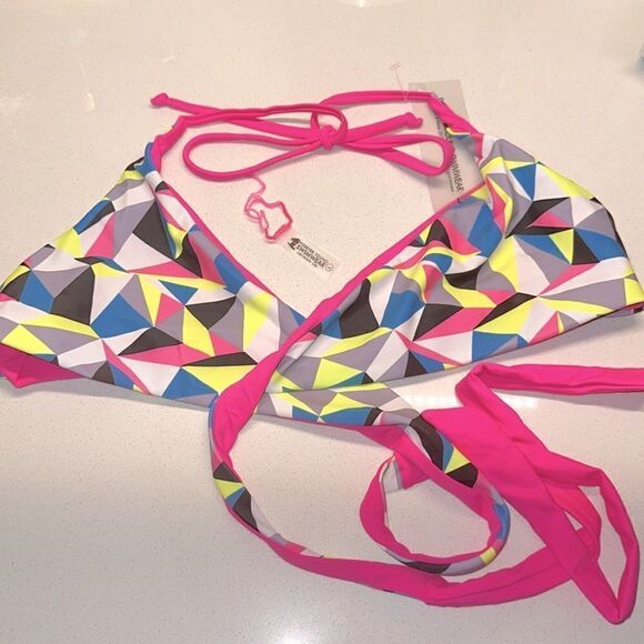 CORAL COAST REVERSIBLE WRAP TOP COLOR ELECTRIC CARNIVAL SIZE LARGE - Picture 3 of 5